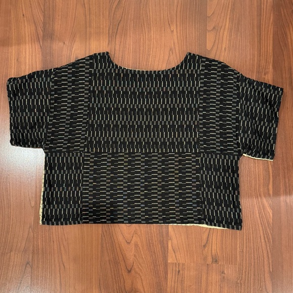 Ace & Jig Beige and Black Woven Blouse - Picture 2 of 3